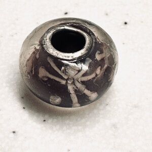 925 & Glass Firework/Snowflake Charm Bead - Damaged - FWP